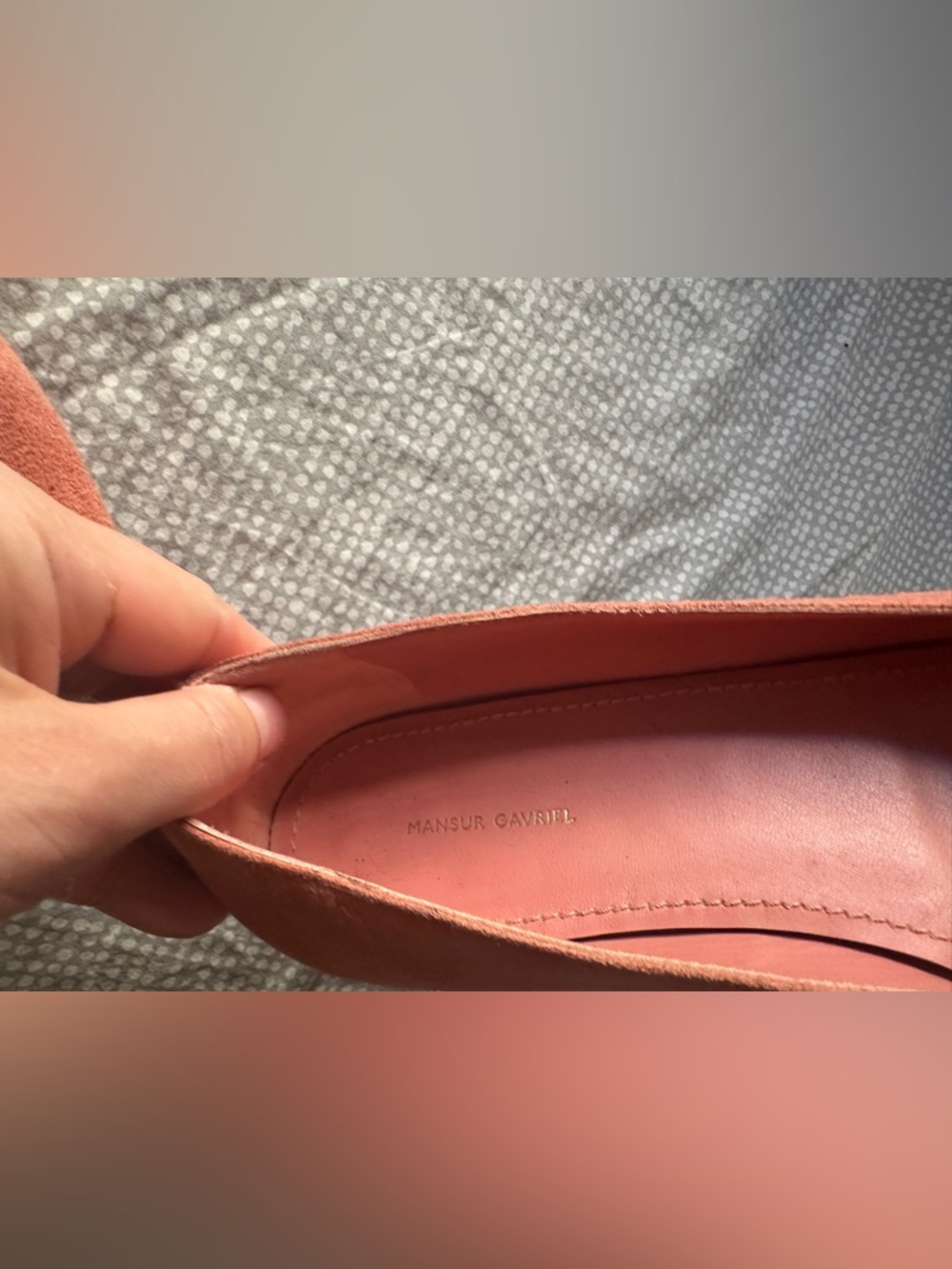 Mansur Gavriel Coral Suede Ballet Flats - Picture 2 of 3